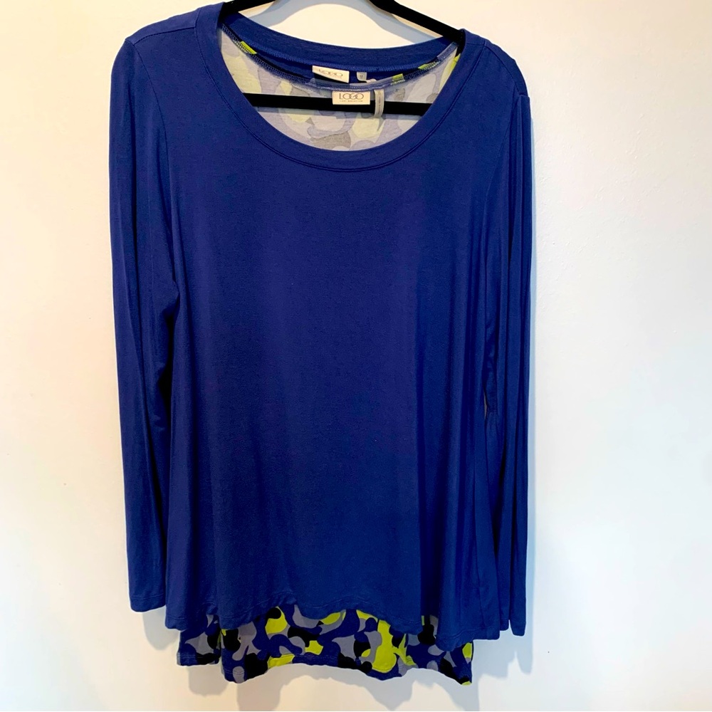 LOGO by Lori Goldstein Two Piece Tank And Long Sleeve Tunic Set. Size M